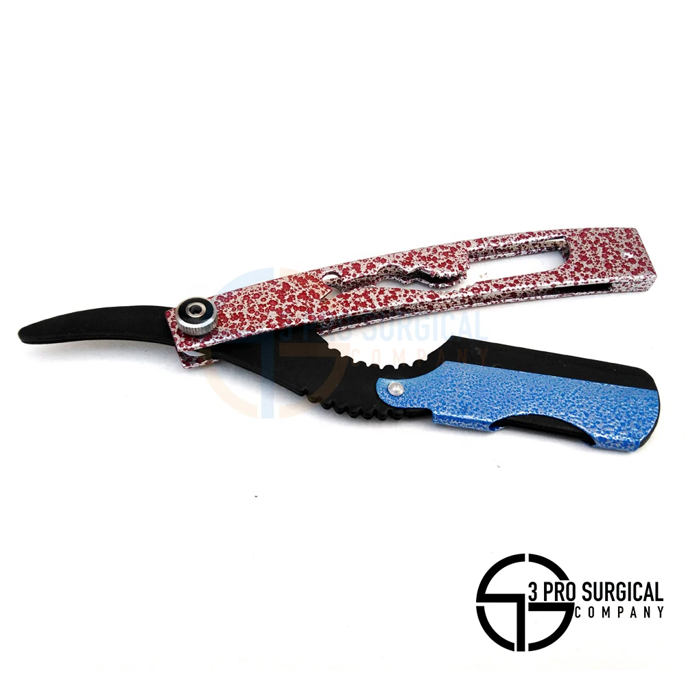 Premium Quality Disposable Safety Razor Single Blade for Barbers and Body Shaving-Red Black & Blue