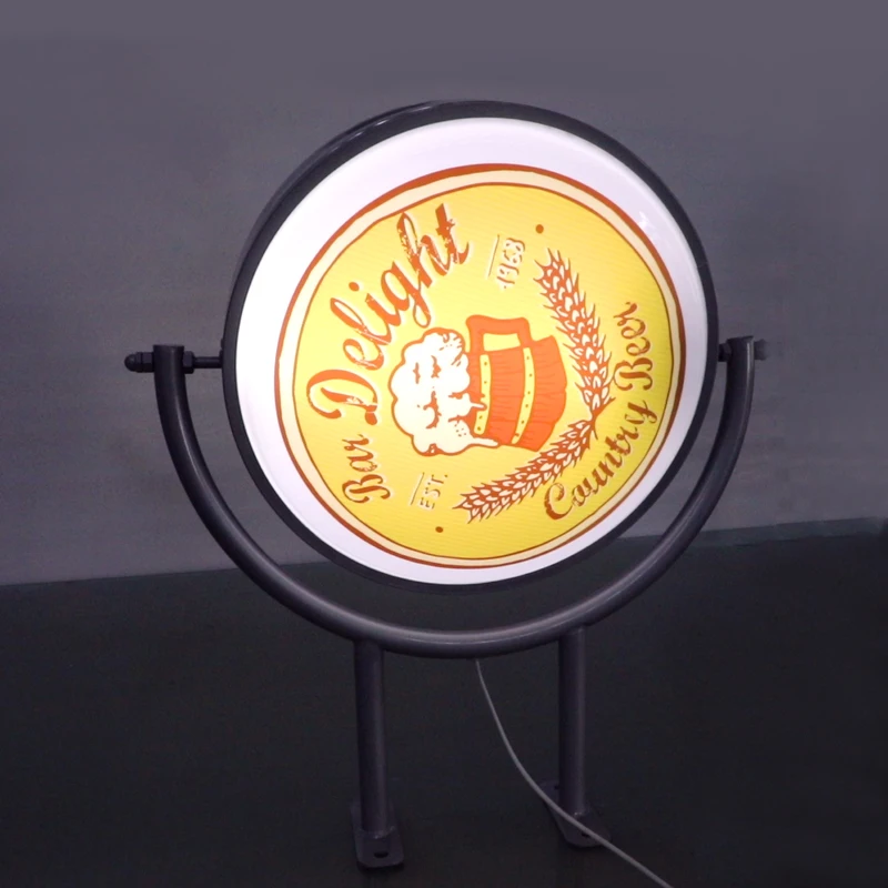 Round rotary light box round Blister light box acrylic iron hanging light box