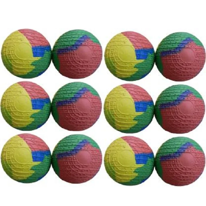 Рекламный многоцветный резиновый мяч для крикета, жесткий, без отверстия, Новый мини-мяч
