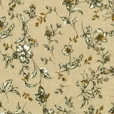 OK42247 60/1 linen print old flower fabric