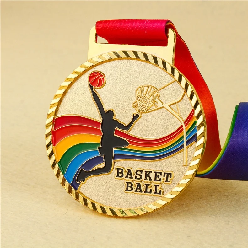 General 70MM Collective Sports Promotion Medal Metal Award Medals with Neck Ribbon  Sports Competition Medal