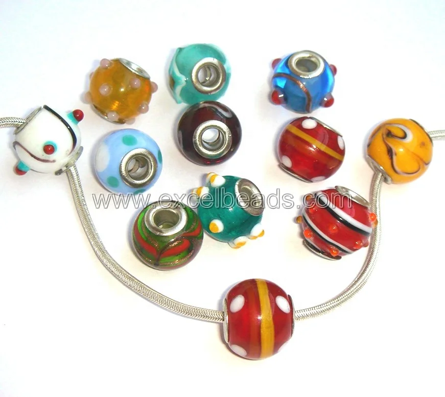Beads Big Hole Lamp Work Glass Beads Red round bead for jewelry decoration From Wholesale Supplier Excel Exports