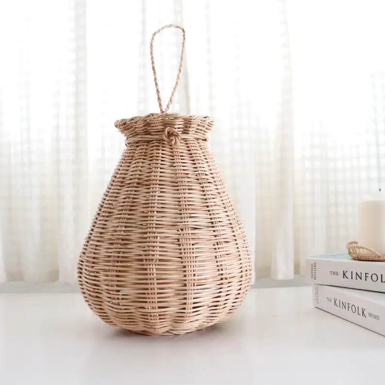 Rattan vase natural handmade woven large rattan vase new unique style home decor flower vases