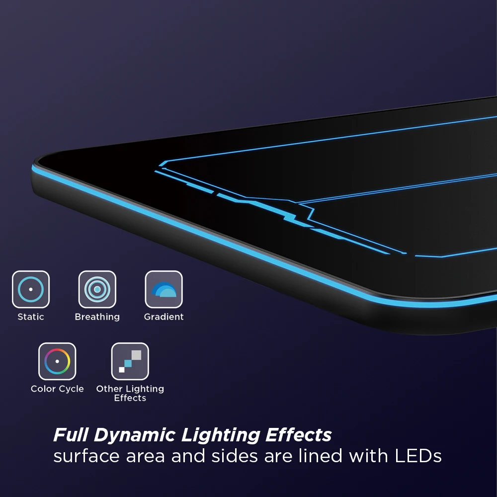 Сенсорный экран RGB Освещение игровой стол настольный большой размер