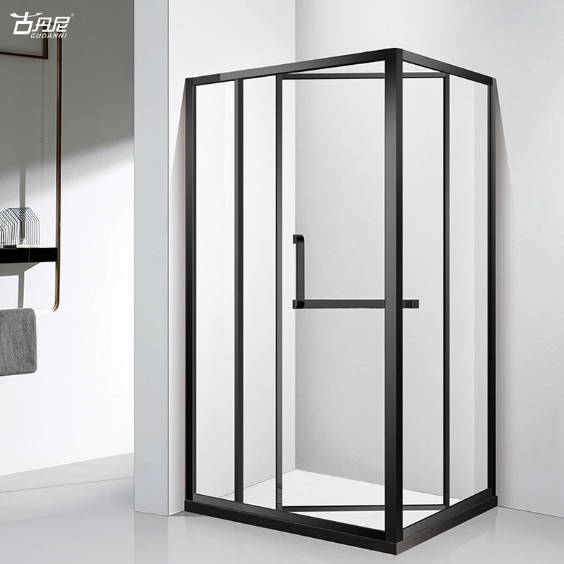 GUDANNI Waterproof tempered glass shower room enclosure bathroom square folding door