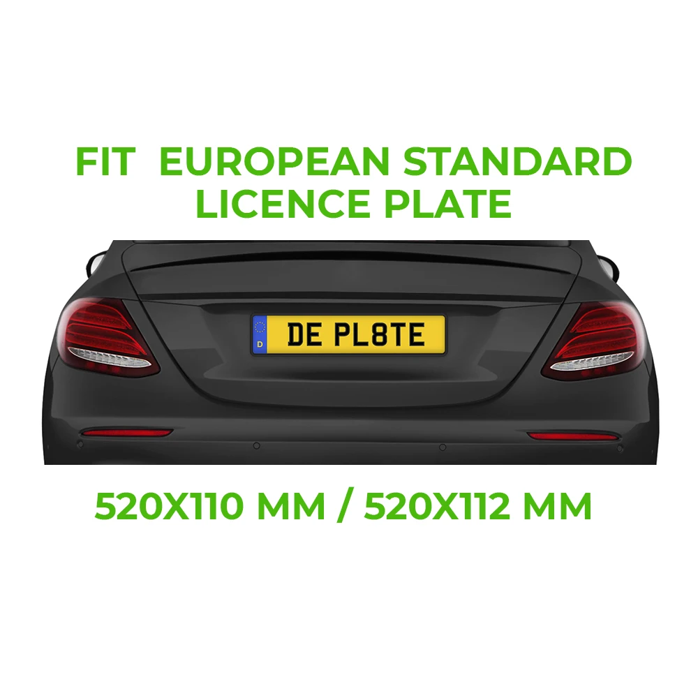 
Black Silicone/Plastic License Plate Frame, Rain-Proof, Anti-Rust and Anti-Rattle for Car Plate Frame 