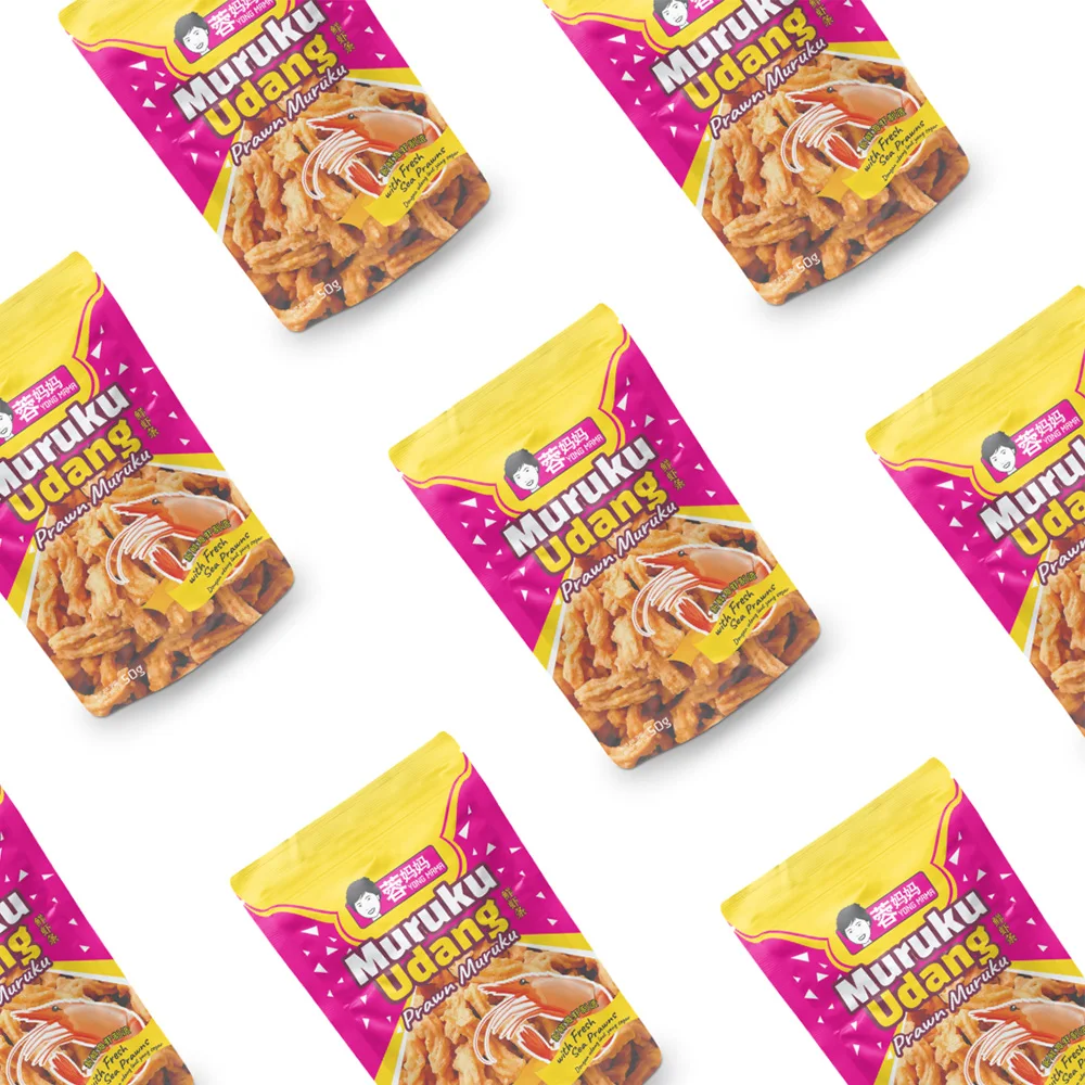 
No Spicy HALAL Mild Ocean Flavor Prawn Muruku Customized Seafood Murukku Kerupuk Keropok Udang Shrimp Crackers Kid Snack 