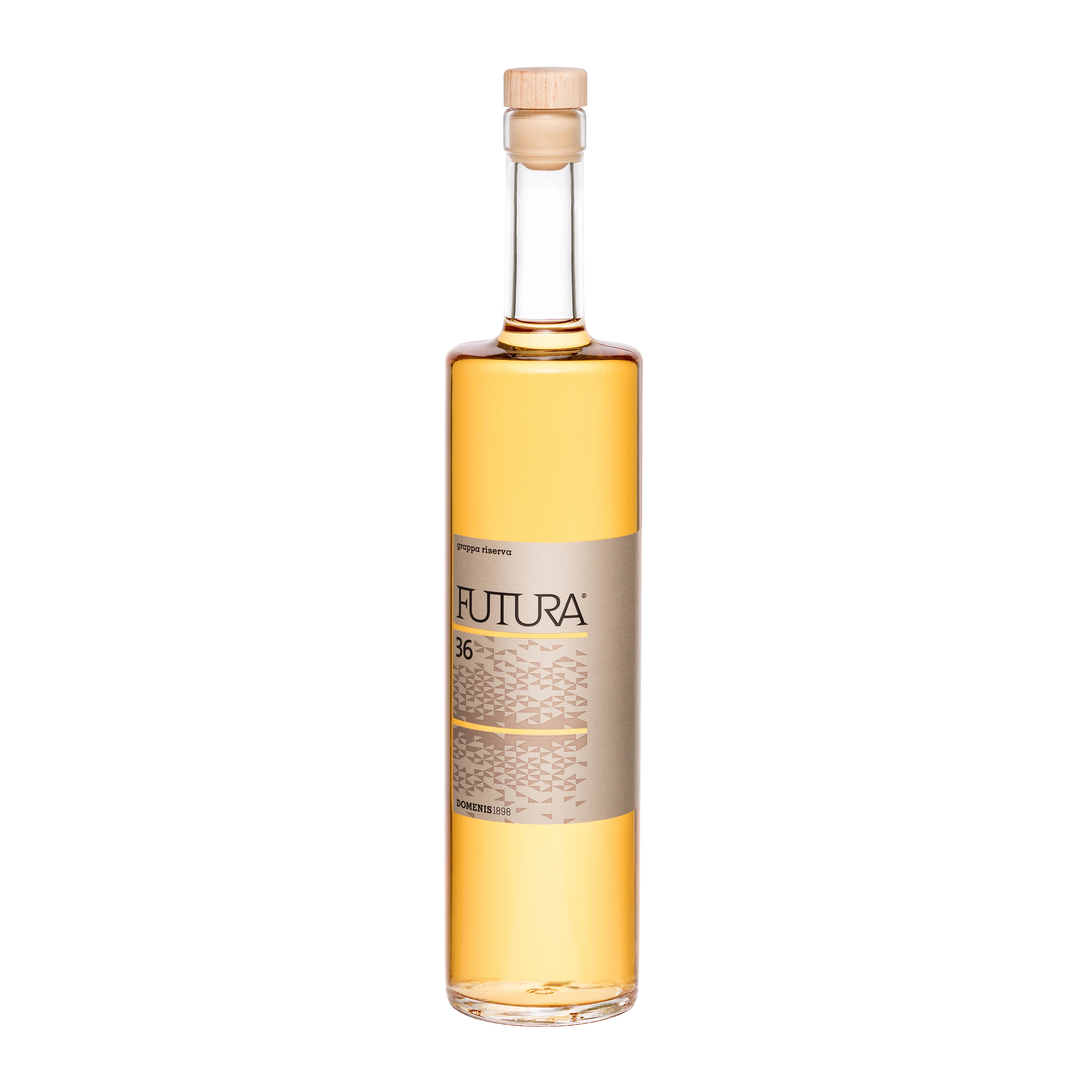High Quality Aged-in-Wood Italian Riserva Grappa Futura36 in 70 cl glass bottle