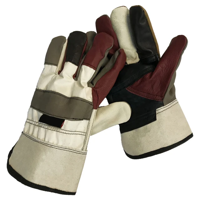 
New Style High Grain Pattern Best Quality Design Pure Cow Leather Industrial Gloves 