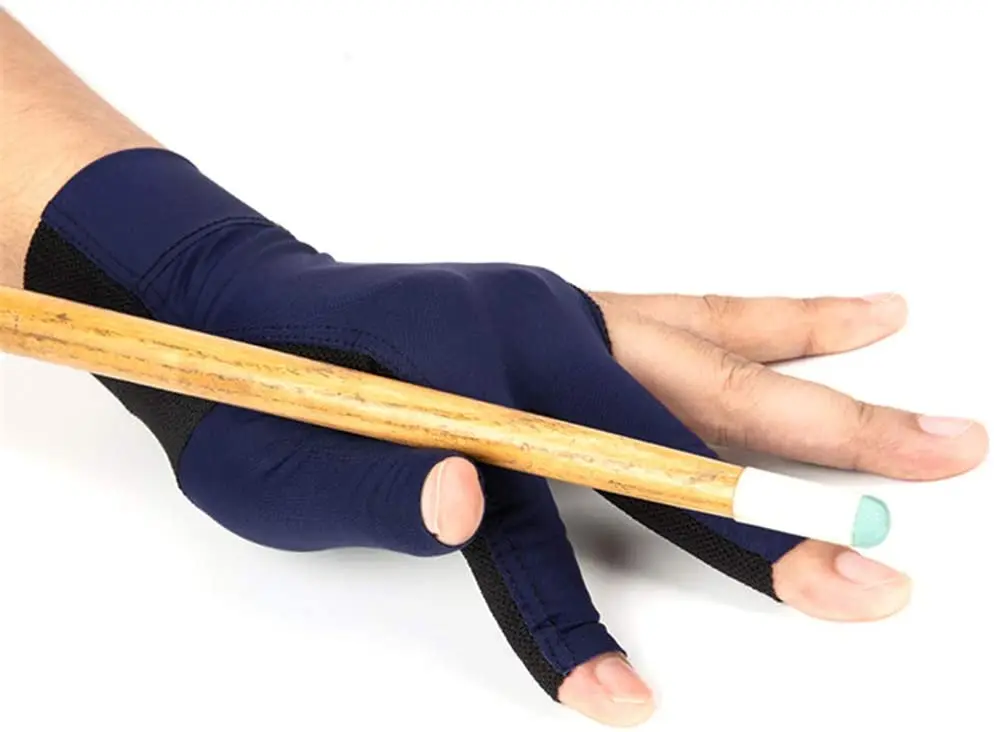 Whosale Good Quality Open toed Snooker Billiard Cue Glove Three Finger Gloves Black Red Game White