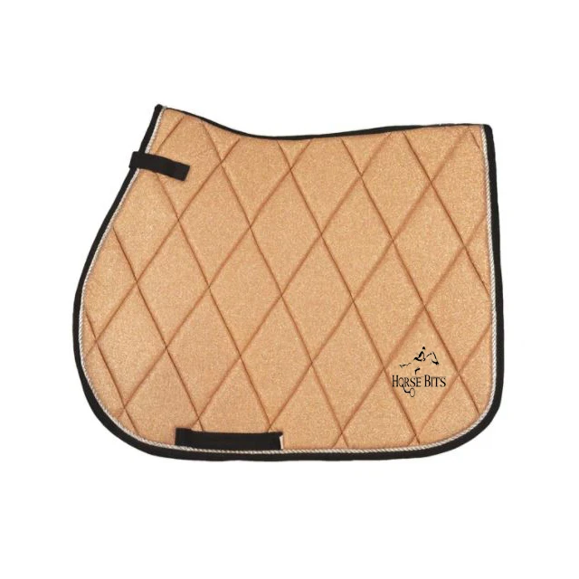 Saddle pads, Satin saddle pads, Yellow colors saddle pad matching / Dressage cut and Jumping saddle pads
