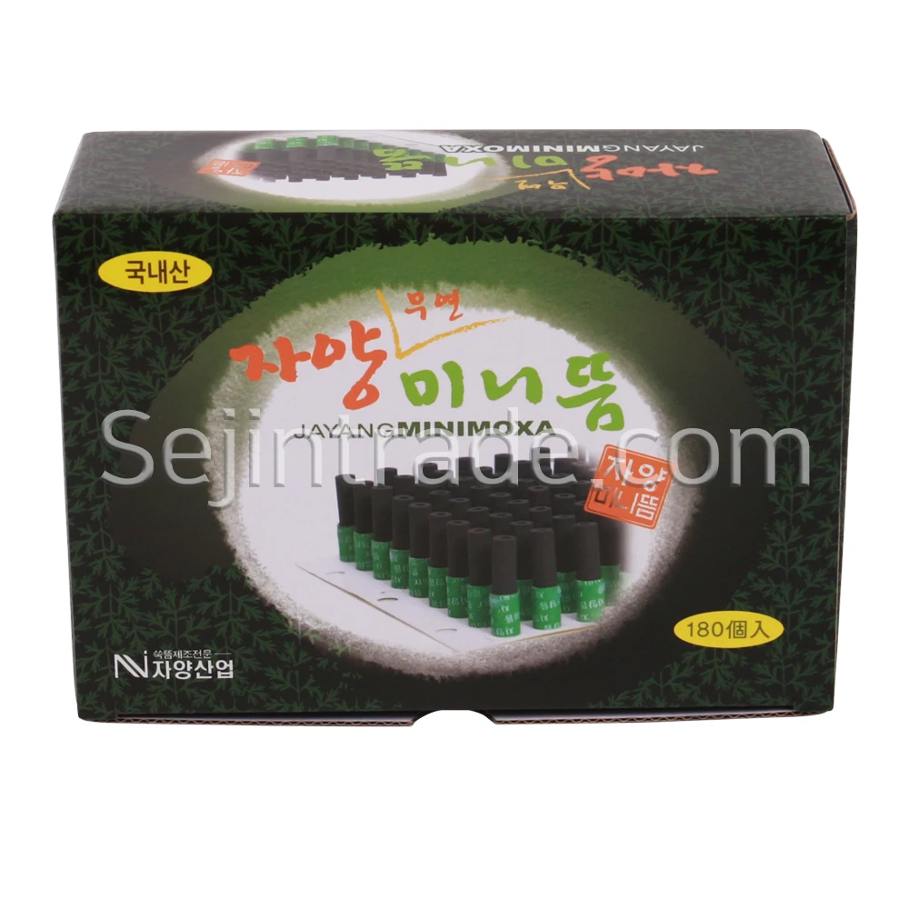 JAYANG Smokeless MINI MOXA. Medical Smokeless Moxibustion Made Korea Nature Therapy Moxa Cone Pure Roll Moxa Stick (180PCS/BOX)