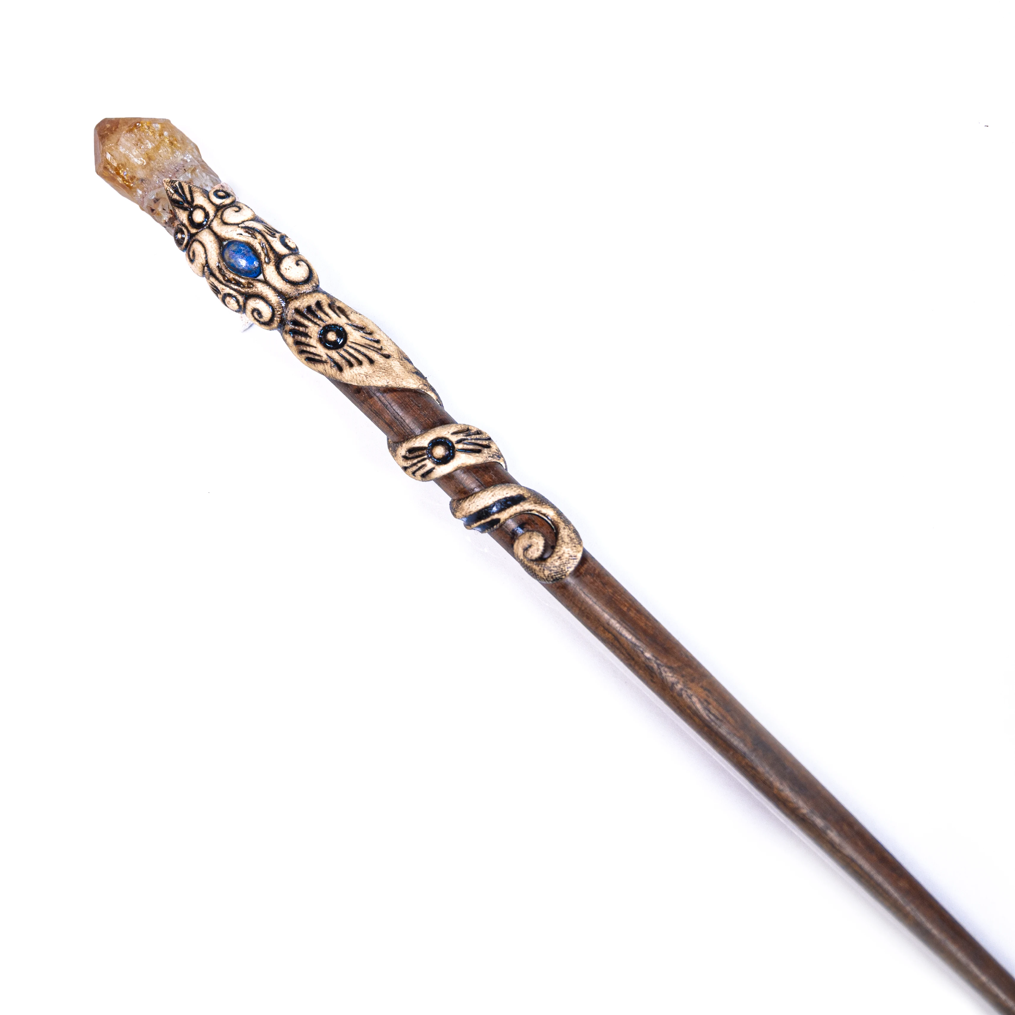 Citrine  Hair Jewelry Accessories Acetate Chopstick Vintage Hair Stick Women Girls Long Hair Stick