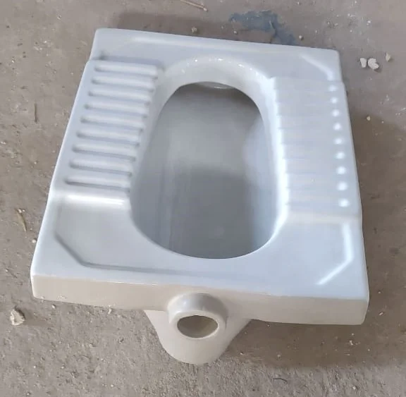 China Design Ceramic Sanitary Ware Squatting Toilet Seat C. T. Pan Bathroom Commode Seat for Public Uses from India