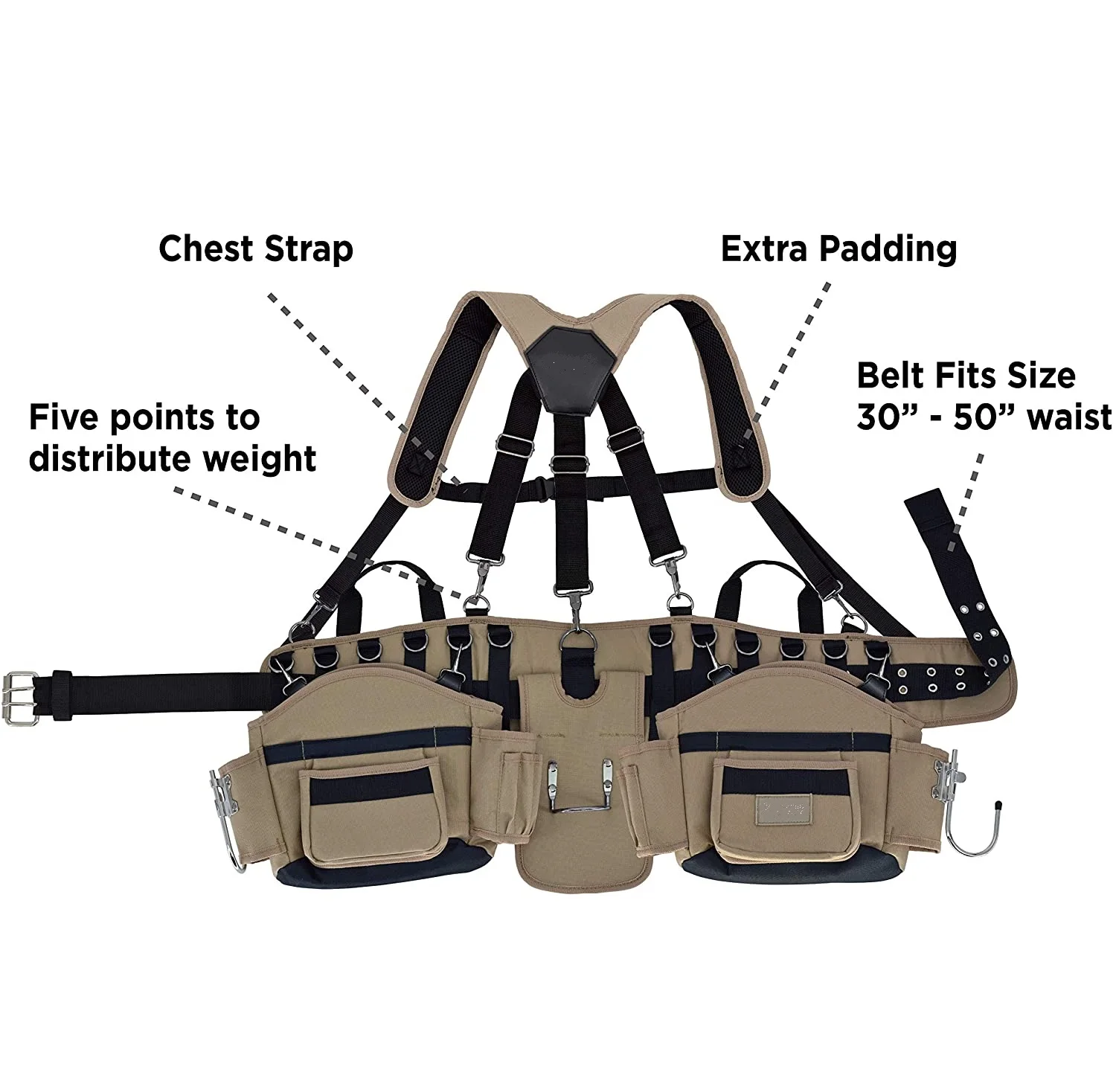 Custom Color cordura tool bag with susperders Screwdriver waist pouch electrician tool belt Cinture porta attrezzi in pelle