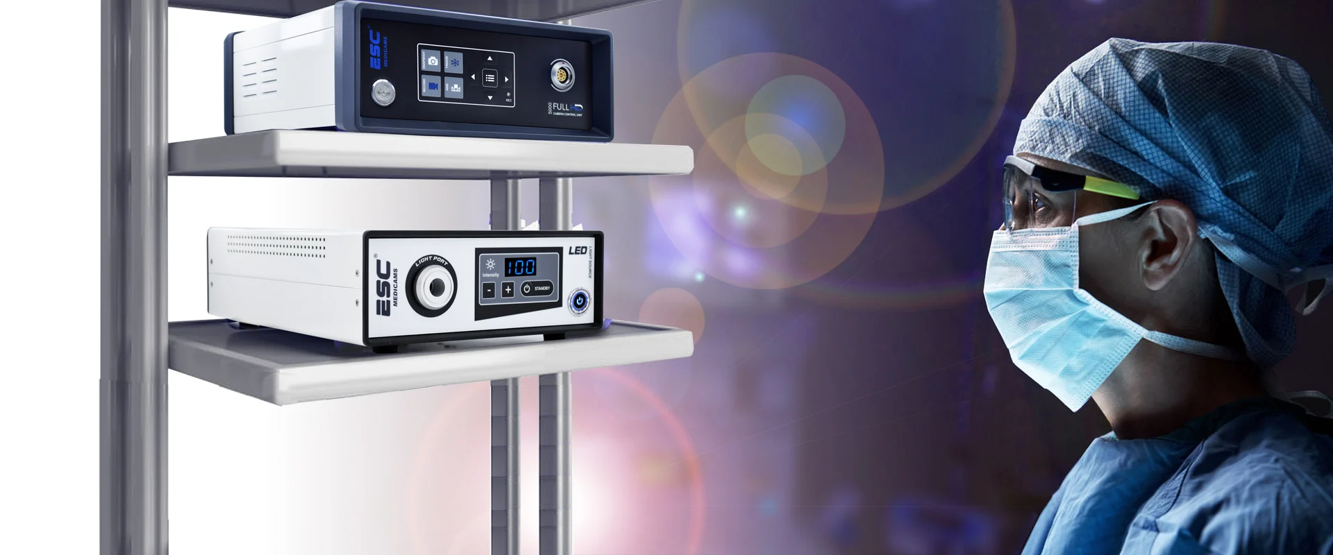 Endoscope Cold LED Light Source Mini Compact Portable 80 Watt w/ Storz Fiber Optic Cable