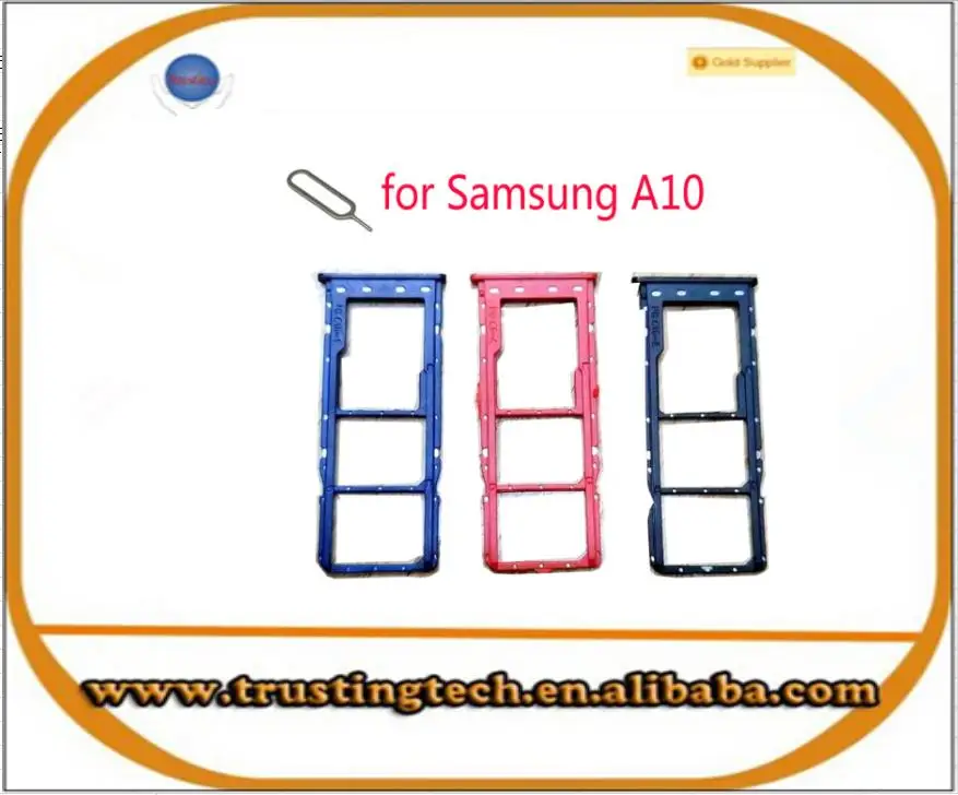  Слот для sim-карты Держатель Для SamsungGalaxy A10 A105 A105F A105G A105FN оригинальный телефон Nano SIM и лотком карты Micro SD