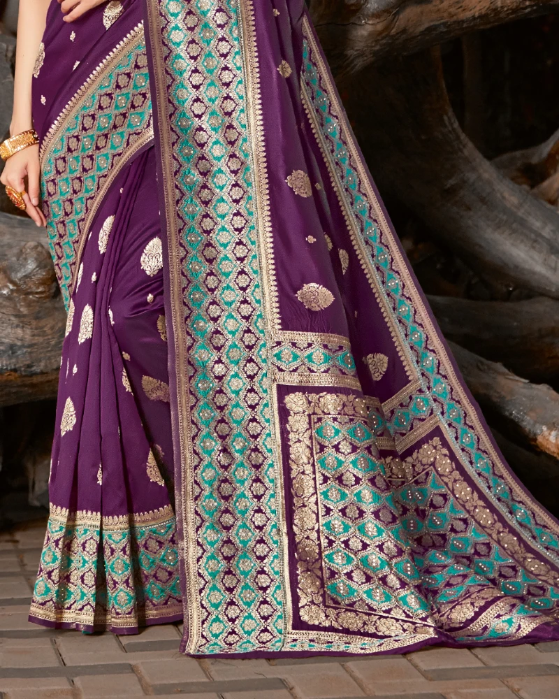 Wedding And Party Wear Saree For Ladies Best And High Quality Silk Sari from India Pakistani sari Latest Ethnic Wear Saree