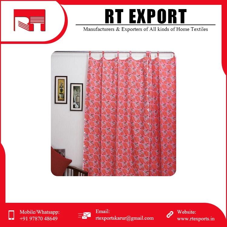 100% Cotton Single Door Curtains Top Quality at Wholesale Price .