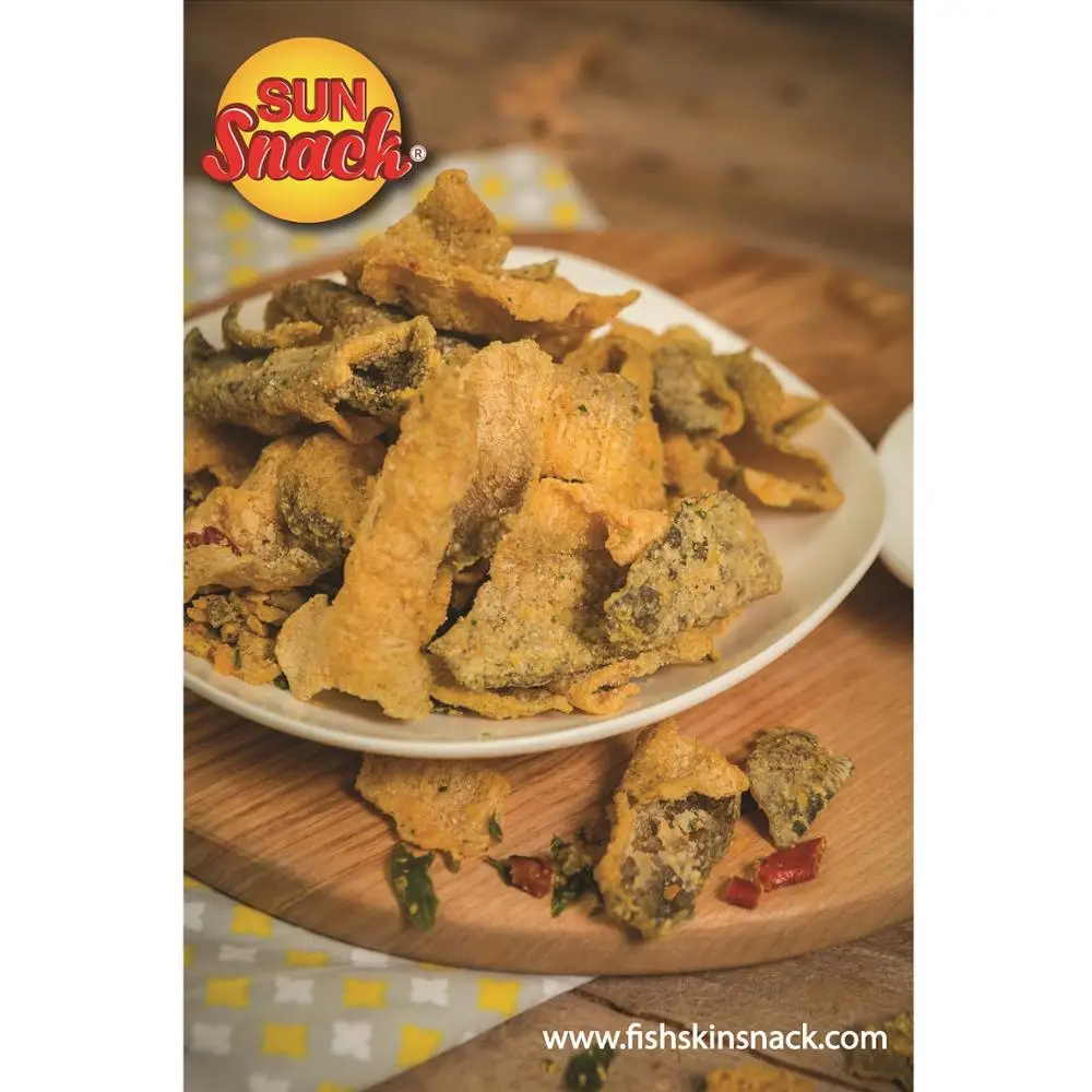  Острые соленые яичные вкусовые Хрустящие рыбьи шкуры закуски-Sun закуска Вьетнам соленое яйцо рыбья кожа