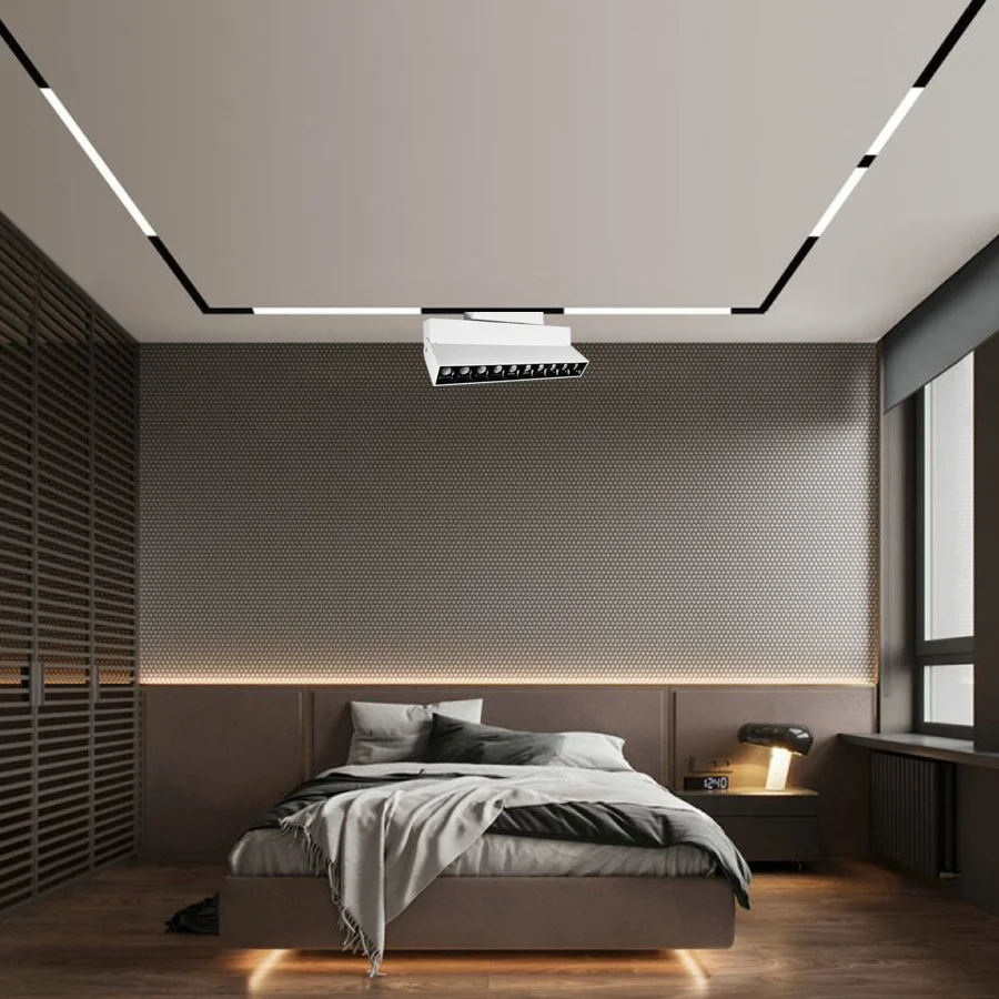 High Output LED Adapter Combined Square LED Linear Track Light  12W For Fashion Store