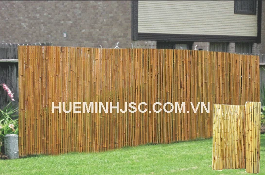 High quality Smoke Bamboo fences for garden 100% Vietnamese natural forest bamboo easy to assemble environmentally friendly