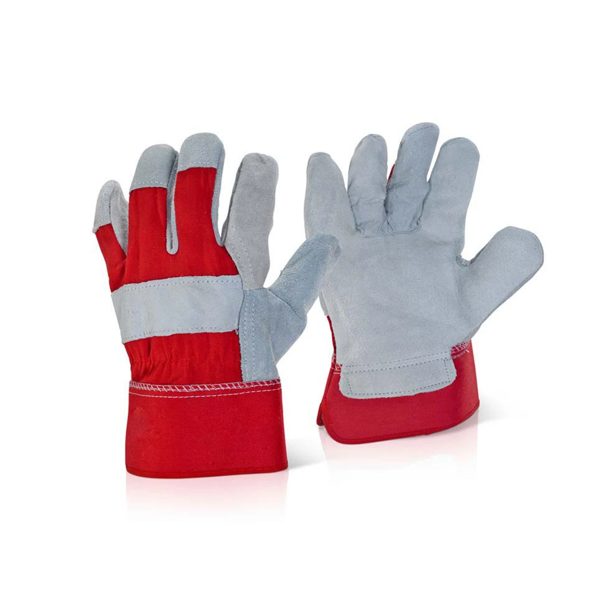OEM Competitive Price Full Palm Safety Cow Leather Working Gloves Industrial Gardening Work Safety Gloves