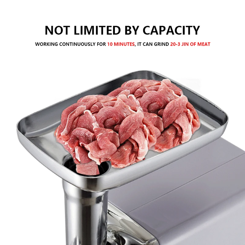 Heavy Duty 500W Max Powerful Electric Meat Grinder Home Sausage Stuffer Meat Mincer Food Processor