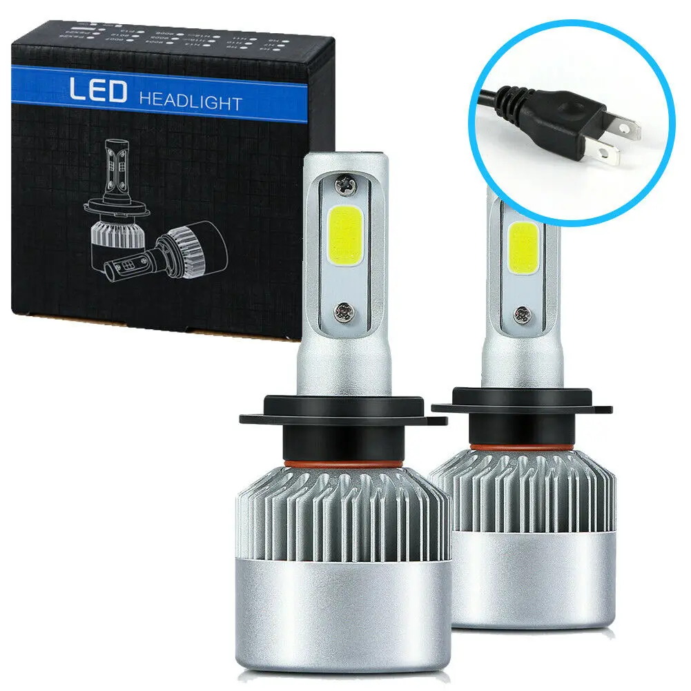 High Power Auto S2 h4 LED Headlight COB Car h1 h7 h3 h11 LED  Headlight Bulbs 72W 8000LM  LED Headlight