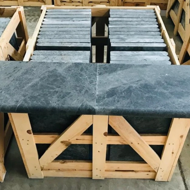 Blue Stone Best Selling Polished Marble Stone Big Size 12'X24' Polished Pool Cooping Cheap Factory Hot Sale From Turkey