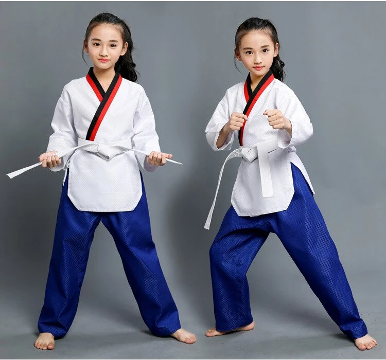 Kids Karate uniform Professional Karate kyoku-shin Suit Kimono Karate Gi Uniforms RED BLUE Taekwondo  Training Clothes With Belt