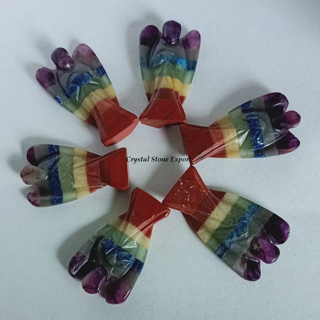 Chakra Bonded 7 Chakra Crystal Angel : Gemstone Angels : Wholesale Crystal Angel