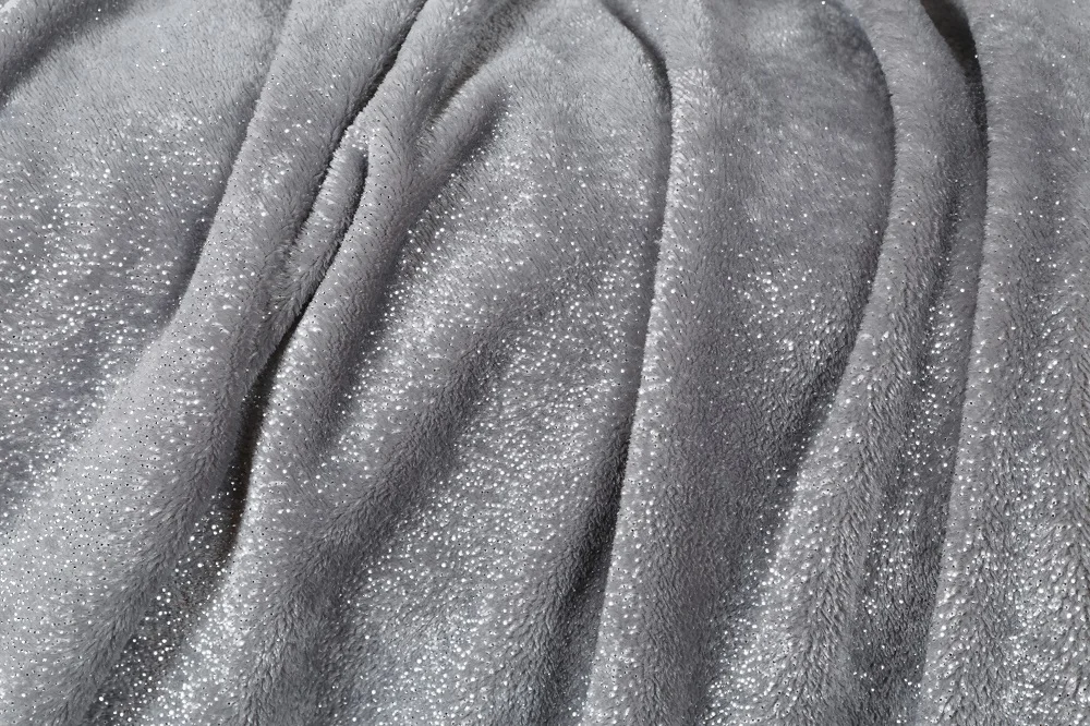 GLITTER GREY FLEECE BLANKET