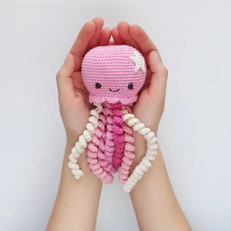 
2021 Safe for kids Cute stuffed Crochet Octopus toy, Amigurumi Baby Toy VNPRO Handmade crochet baby playpens 