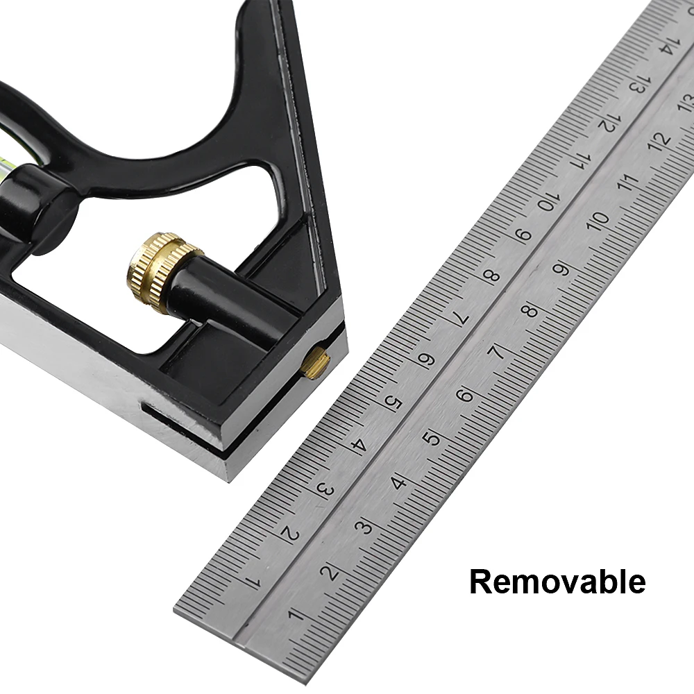 High-precision Double Sided Metric Stainless Steel Angle Ruler with Laser Scale Measuring Tools