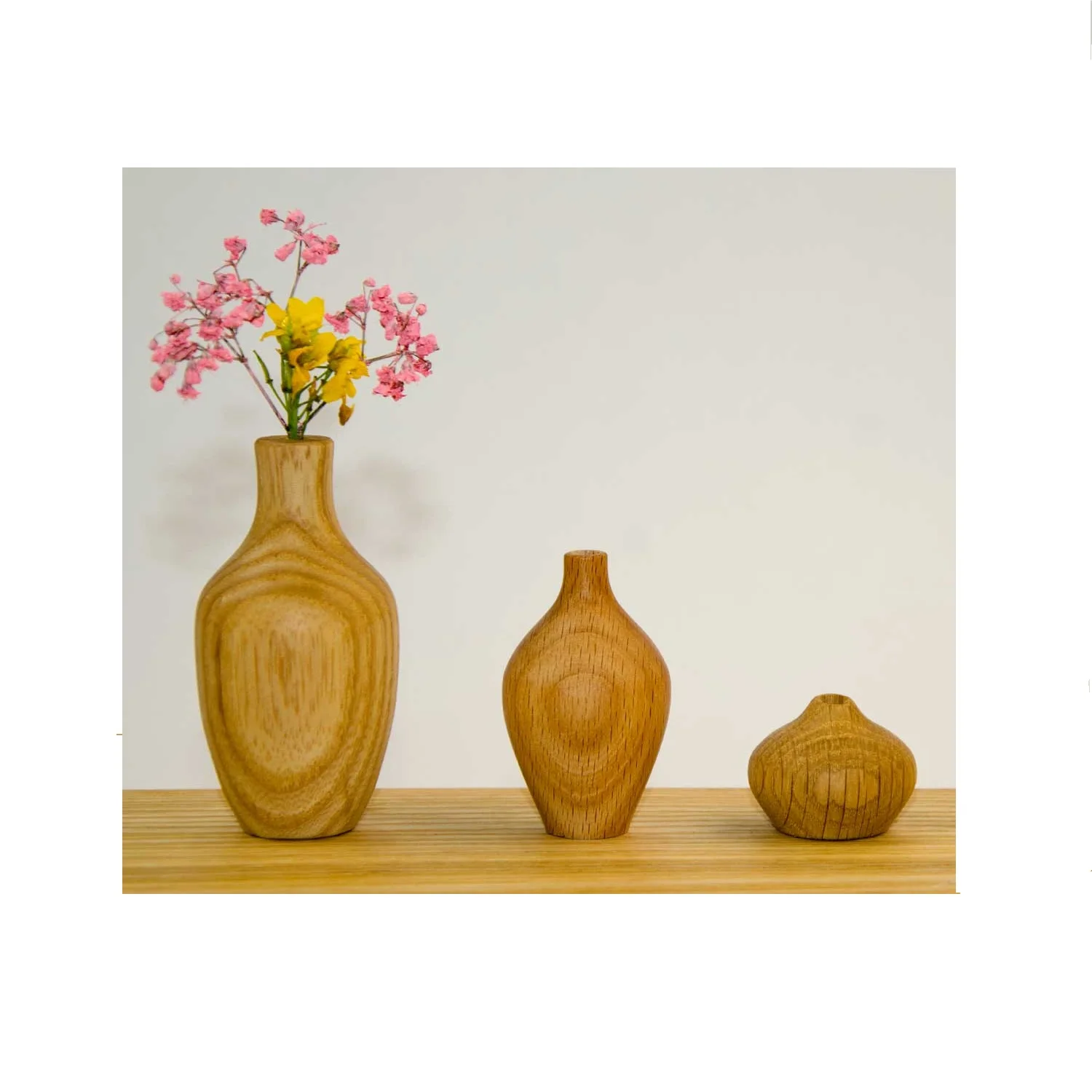 Деревянный горшок вазы для лампочек с цельной деревянной подставкой цветочные горшки ваза гидропоники дома декоративная