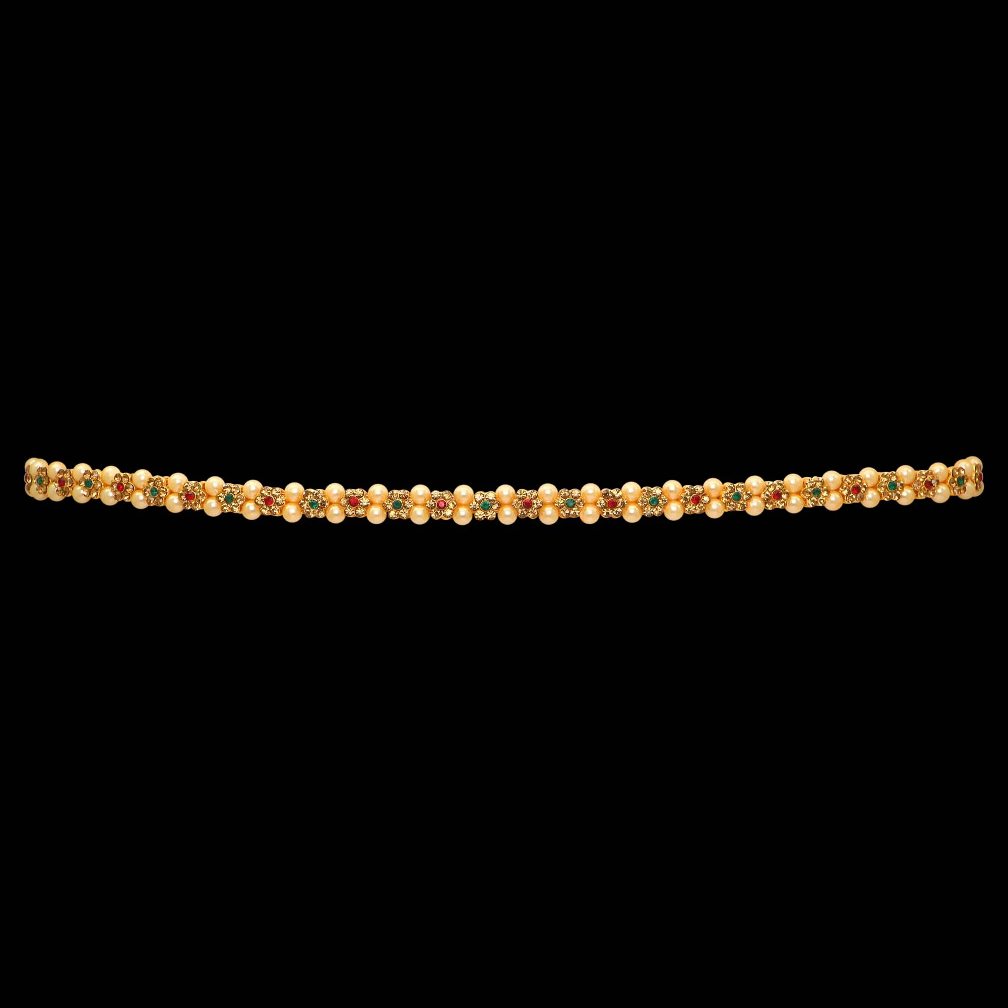 Glamorous Indian Jewelry Gold Color Glass Stone Kamarband