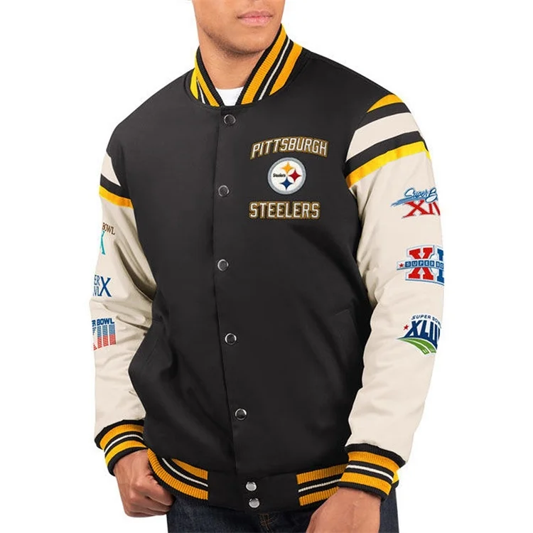 Custom Wholesale Satin Varsity Baseball Embroidered Jacket/ College Sublimation Inside Lining Lettermans/ Fashion Bomber Jackets