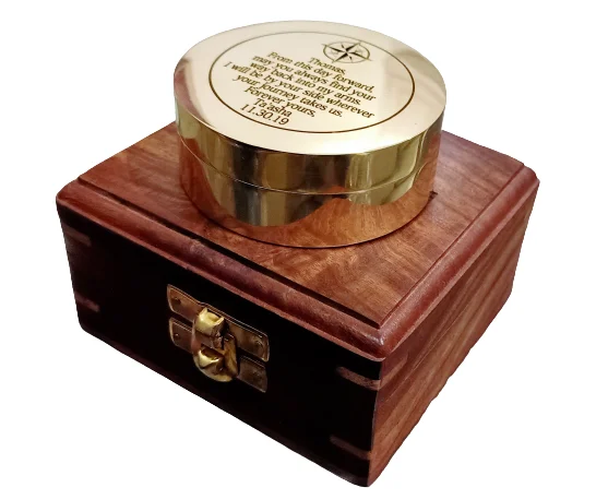 Sundial Compass Anniversary Gift Sundial Compass, Engraved Nautical compass Camping Hiking
