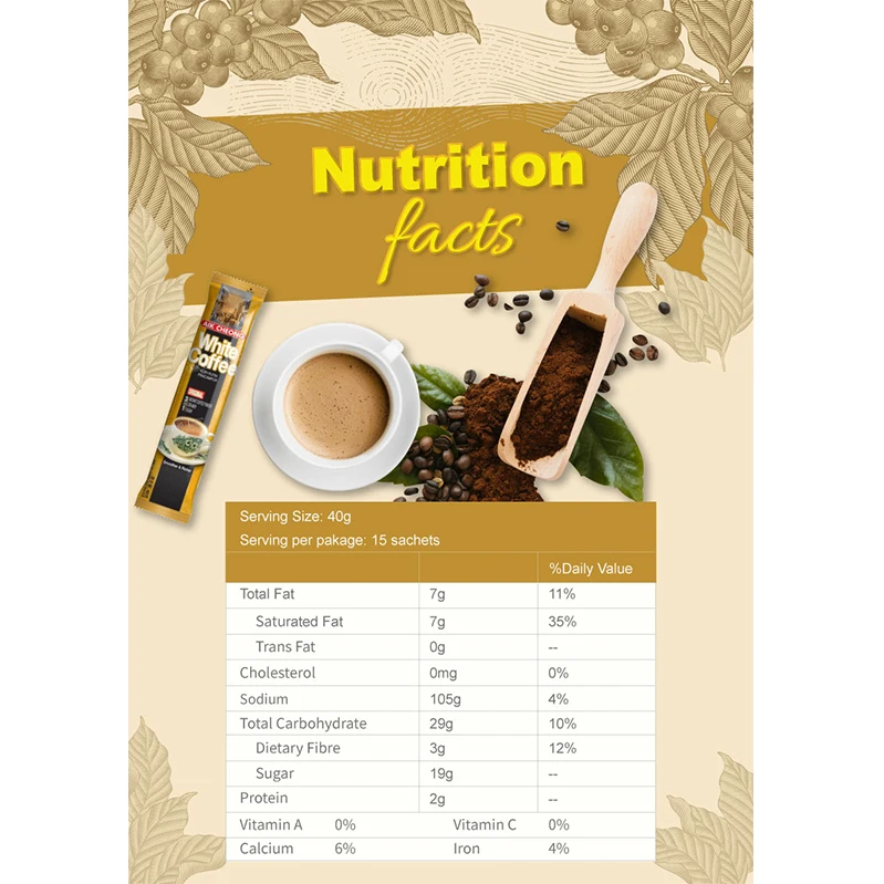 Белый кофе, молочный чай 3 в 1