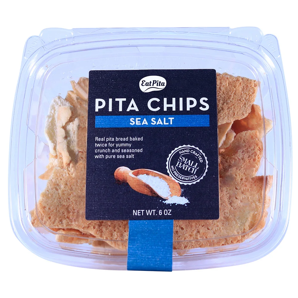 Eat Pita Hand Crafted Wholesale High Quality Pita Chips Sea Salt Real Pita Bread Baked Twice for Yummy Crunched and Seasoned