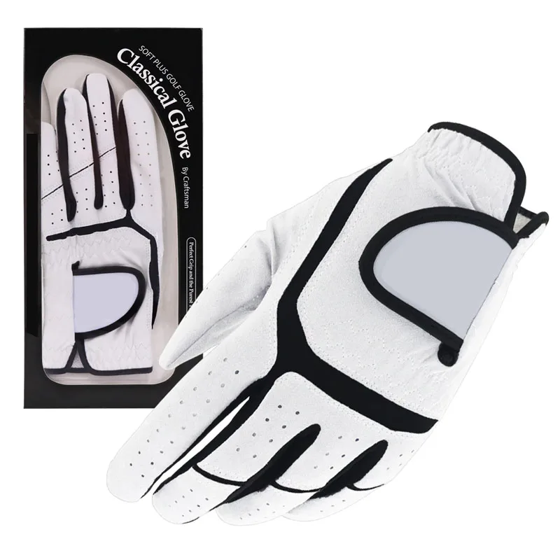 Перчатки для гольфа мужские качественные дышащие из искусственной кожи с шариковым маркером левой и правой ручкой любой погоды