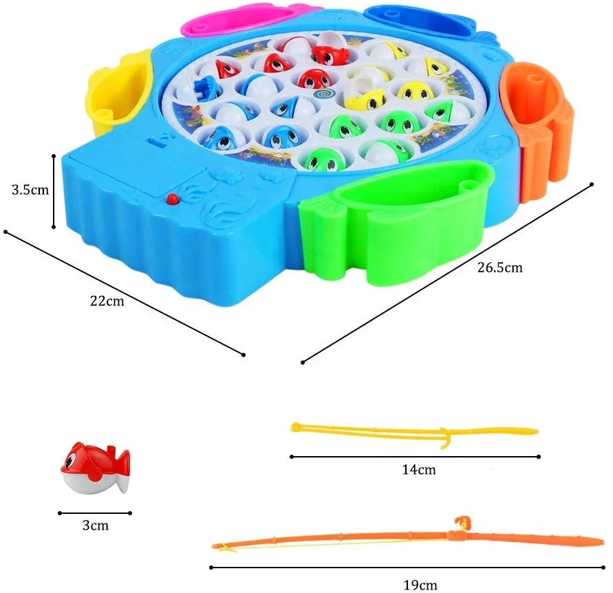 
Fishing Game Toys Musical Board Game 6 Fishing Rods Gift for Boys Girls 3 4 5 6 Years Old Birthday Xmas Halloween 