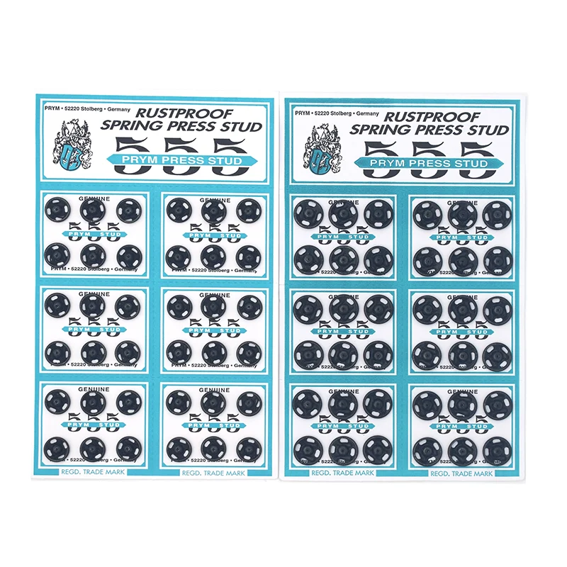 Prym 342315H Sew-on Snap Large Buttons Metal Snaps Fasteners Press Studs Buttons for Sewing
