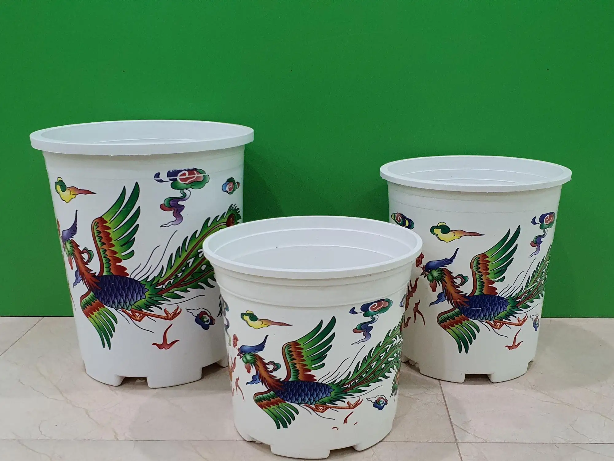 Plastic Flowerpot Feng Shui Chinese Nursery Pots for Tet Holiday Not