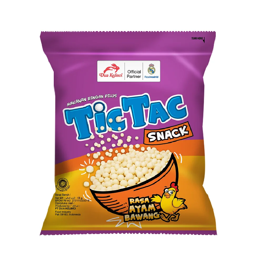 
DUA KELINCI - TIC TAC - CASAVA SNACK CHICKEN ONION FLAVOR SNACK INDONESIA 18 GR 