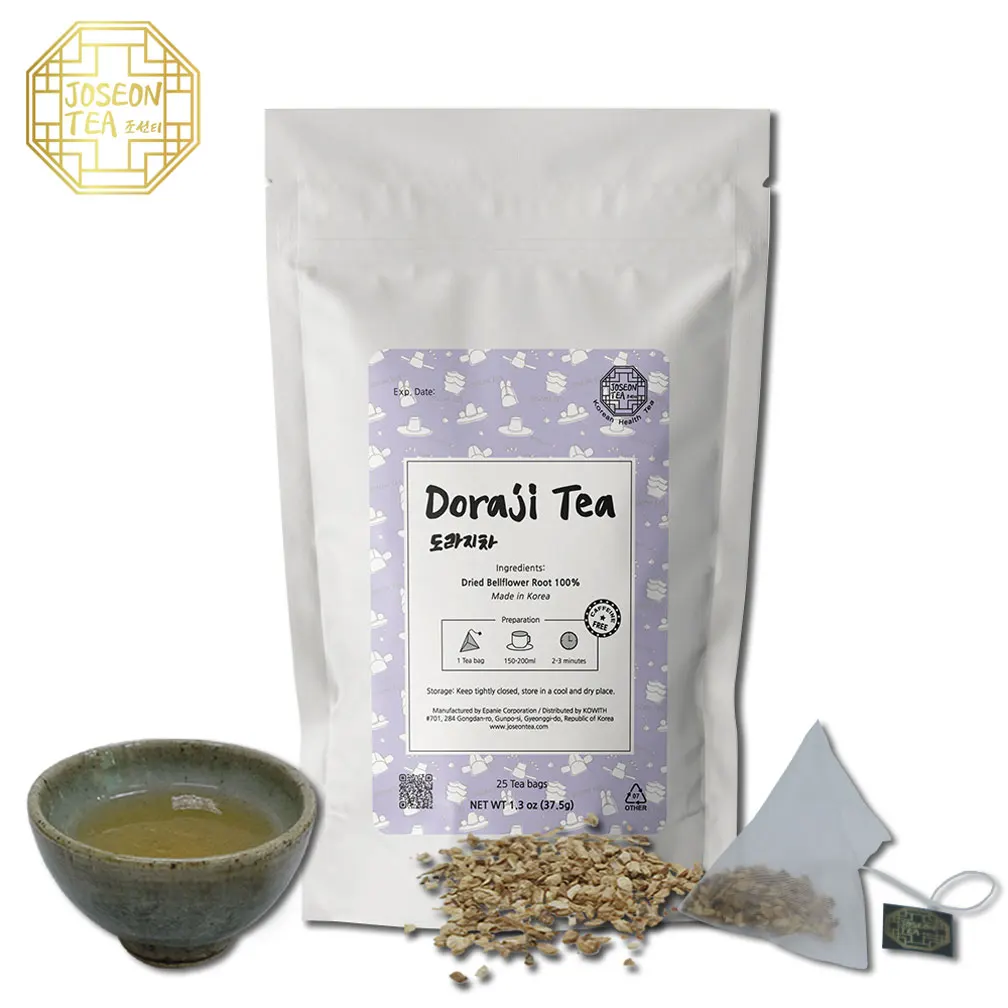 Корейский здоровый имбирный чай, чай из корня воздушного цветка в пирамиде, чайные пакетики с треугольным фильтром, Сделано в Корее