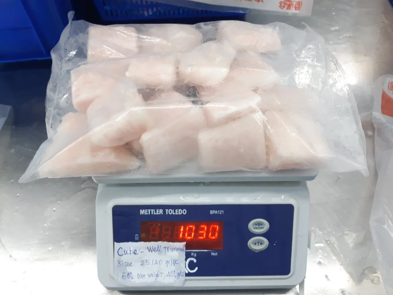 IQF BLOCK Vacuum Pack FROZEN NATURE Pangasius Hypophthalmus Pangasius Cube From Viet Nam