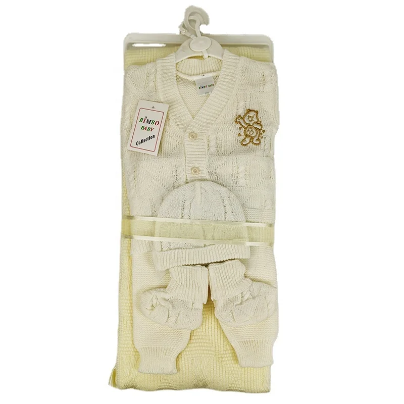 Briantex african baby shawl blankets custom newborn baby Knitting Patterns Sweater Clothing Sets baby knit sweater and shawl set