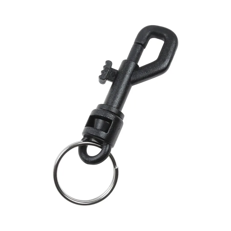 Plastic Articles Key Chain Plastic Carabiner Hook Clasp With Ring AA1/AA2/A19B